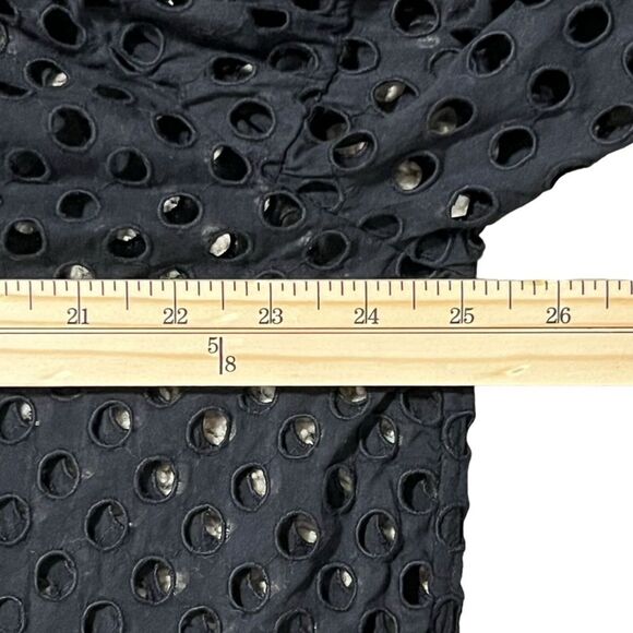 Anthropologie Ne Quittez Pas Eyelet Top Sz XS Black Beachy Resort Whimsigoth - Picture 6 of 11